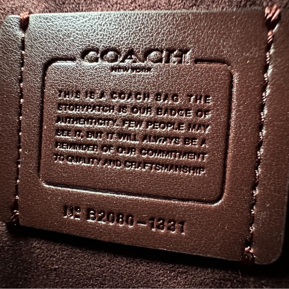 Coach Remi Saddle Bag Midnight Pebble Leather Daisy Appliqué - Picture 16 of 16